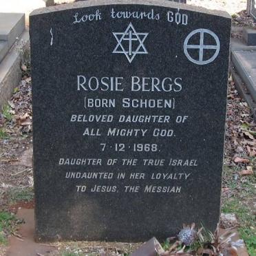 BERGS Rosie nee SCHOEN -1968