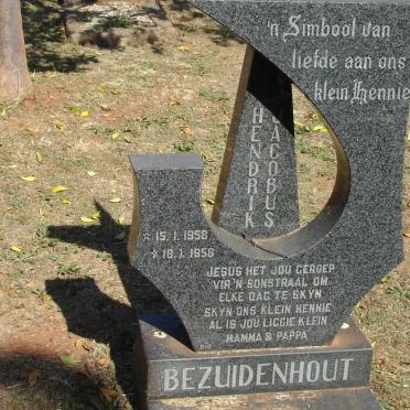BEZUIDENHOUT Hendrik Jacobus 1958-1958