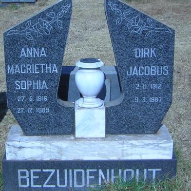 BEZUIDENHOUT Dirk Jacobus 1912-1987 &amp; Anna Magrietha Sophia 1916-1989