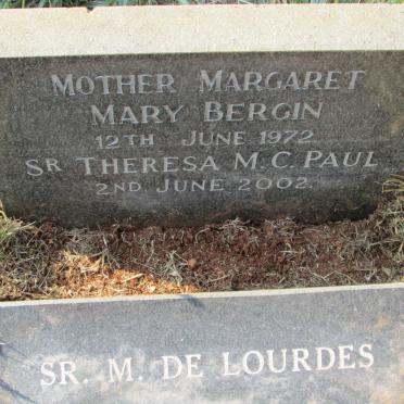 BERGIN Margaret Mary -1972 :: PAUL Theresa M. C. -2002