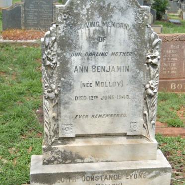 BENJAMIN Ann nee MOLLOY -1948 :: LYONS Edith Constance nee MOLLOY -1967