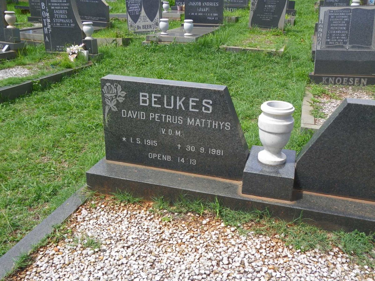 BEUKES David Petrus Matthys 1915-1981