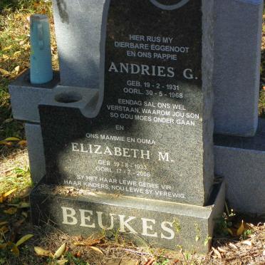 BEUKES Andries G. 1931-1968 &amp; Elizabeth M. 1933-2006