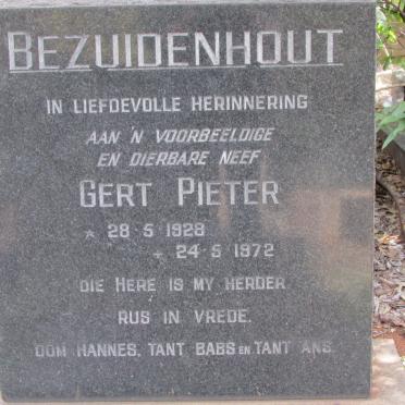 BEZUIDENHOUT Gert Pieter 1928-1972