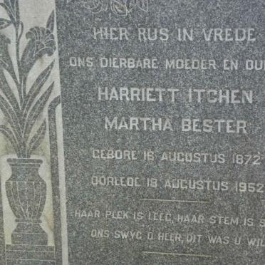 BESTER Harriett Itchen Martha 1872-1952