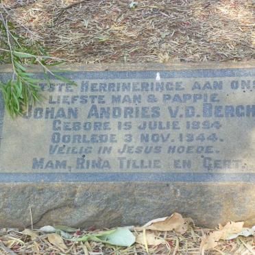 BERGH Johan Andries, v.d. 1894-1944