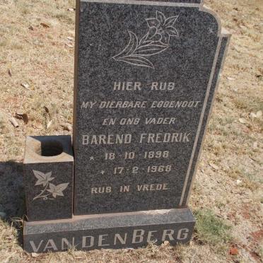 BERG Barend Fredrik, van den 1898-1968