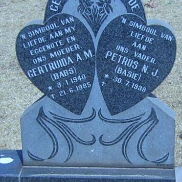 BERG Petrus N.J., v.d. 1938- &amp; Gertruida A.M. 1940-1985
