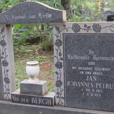 BERGH Jan Johannes Petrus, van der 1913-1971