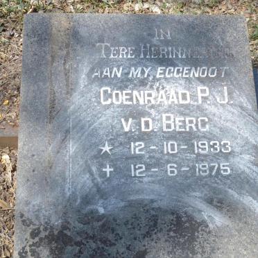 BERG Coenraad P.J., v.d. 1933-1975
