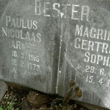 BESTER Paulus Nicolaas Harmse 1915-1973 &amp; Magrietha Gertruida Sophia 1919-1983