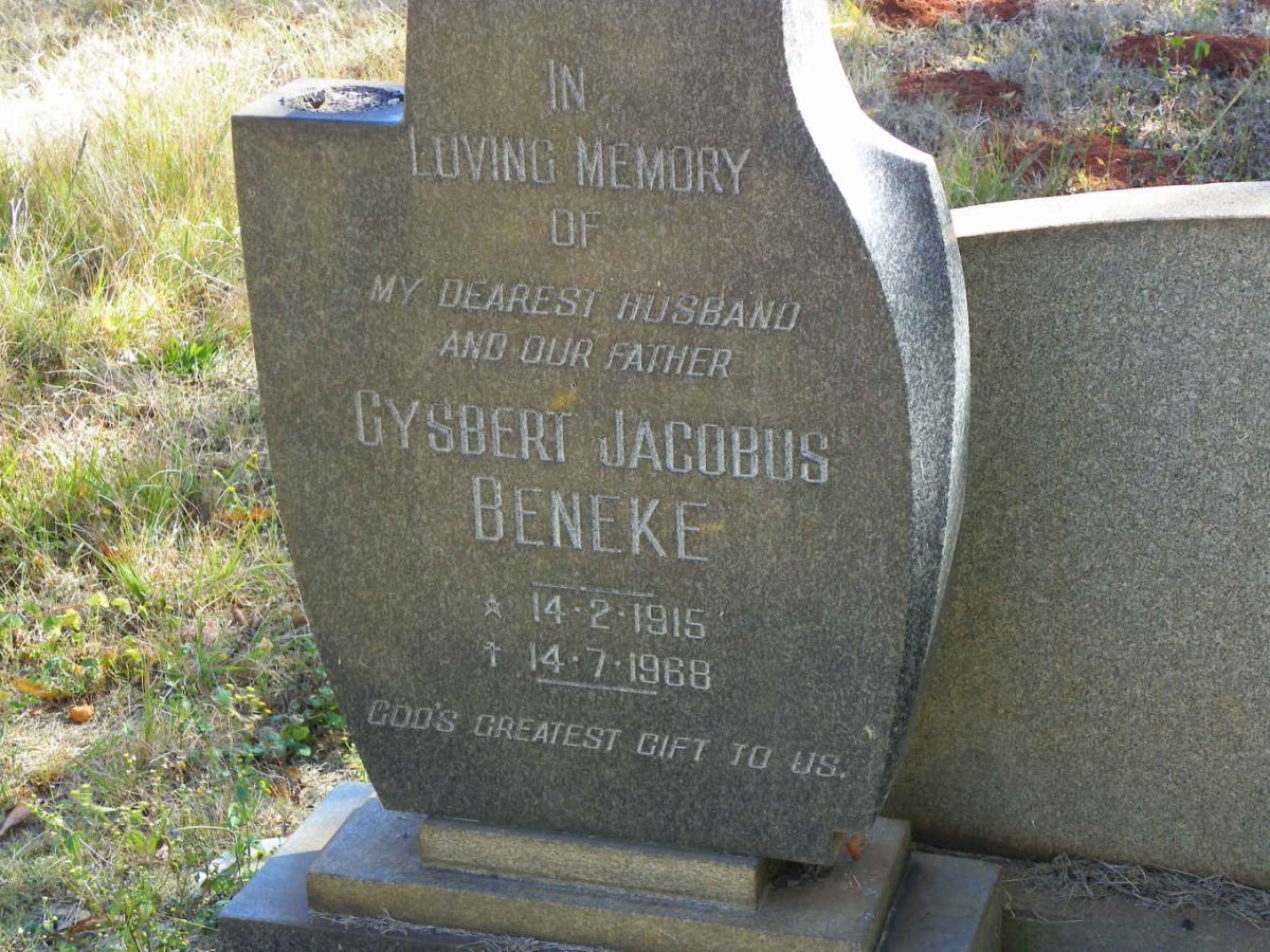 BENEKE Gysbert Jacobus 1915-1968