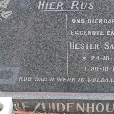 BEZUIDENHOUT Hester Salomina 1906-1972
