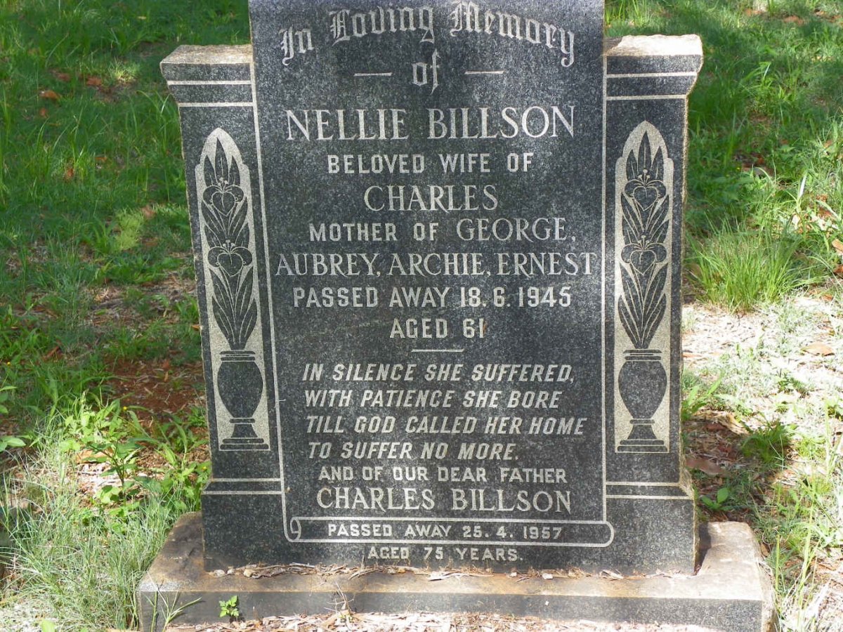 BILLSON Charles -1957 &amp; Nellie -1945
