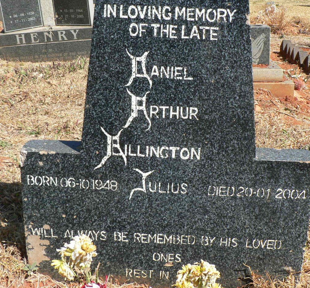 BILLINGTON Daniel Arthur Julius 1948-2004