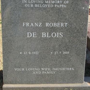 BLOIS Franz Robert, de 1922-2005