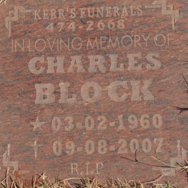 BLOCK Charles 1960-2007