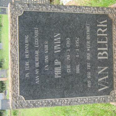 BLERK Philip Vivian, van 1903-1952 