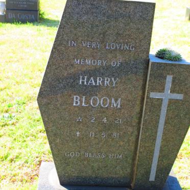 BLOOM Harry 1921-1981