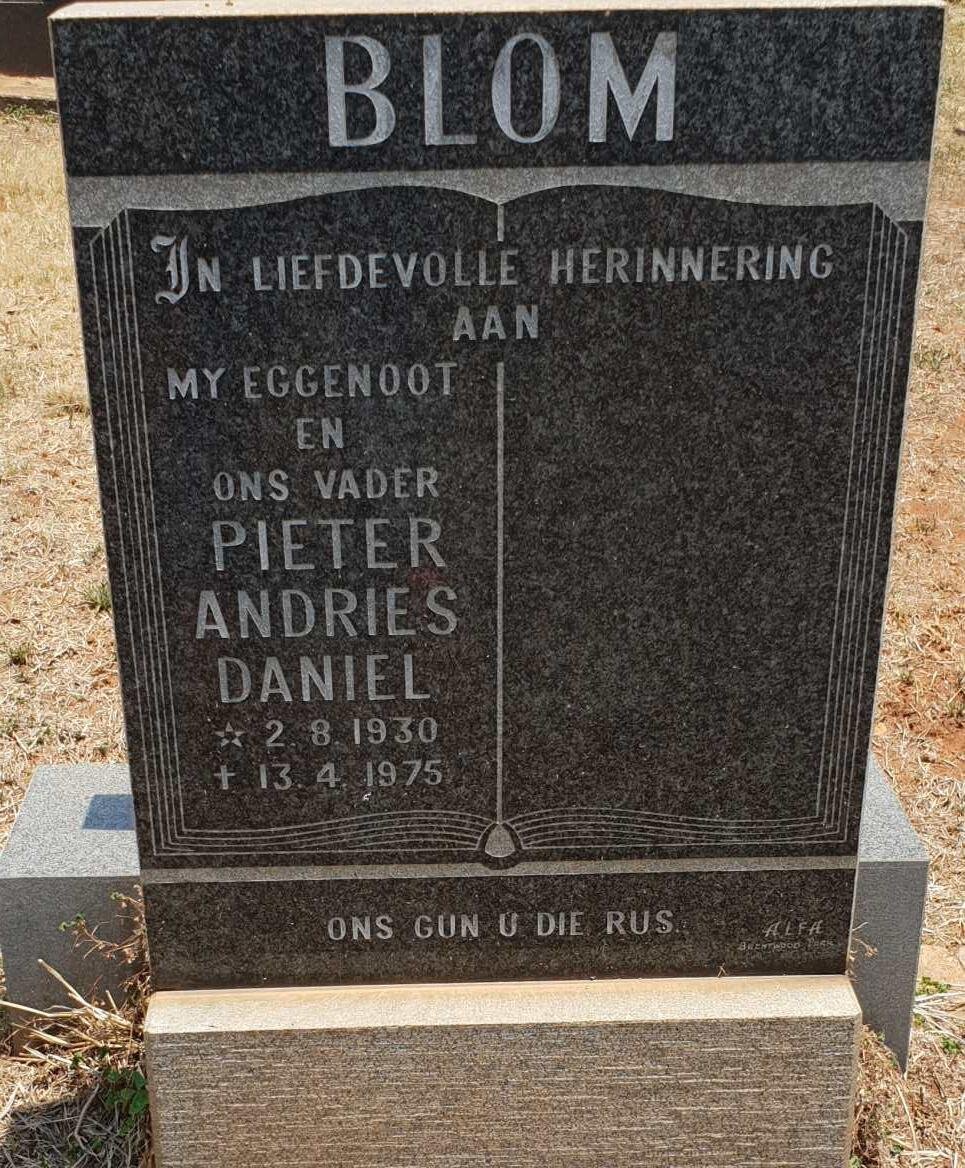 BLOM Pieter Andries Daniel 1930-1975