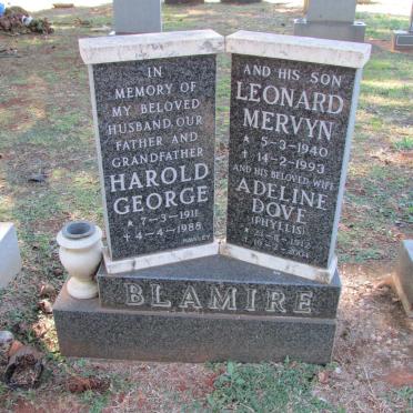 BLAMIRE Harold George 1911-1988 &amp; Adeline Dove 1912-2004 :: BLAMIRE Leonard Mervyn 1940-1993
