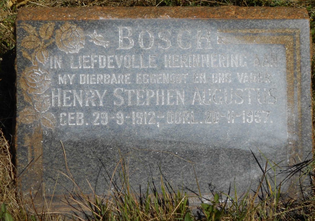 BOSCH Henry Stephen Augustus 1912-1957