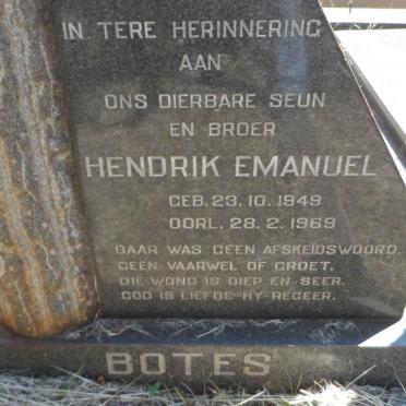 BOTES Hendrik Emanuel 1949-1969