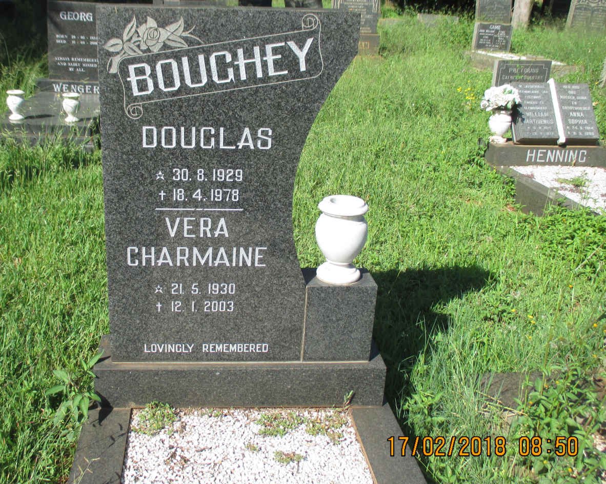 BOUGHEY Douglas 1929-1978 &amp; Vera Charmaine 1930-2003