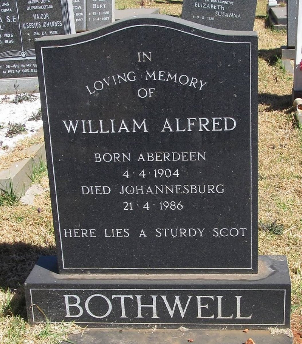 BOTHWELL William Alfred 1904-1986
