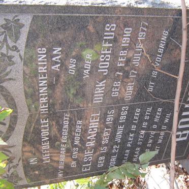 BOUWER Dirk Josefus 1910-1977 &amp; Elsie Rachel 1915-1963