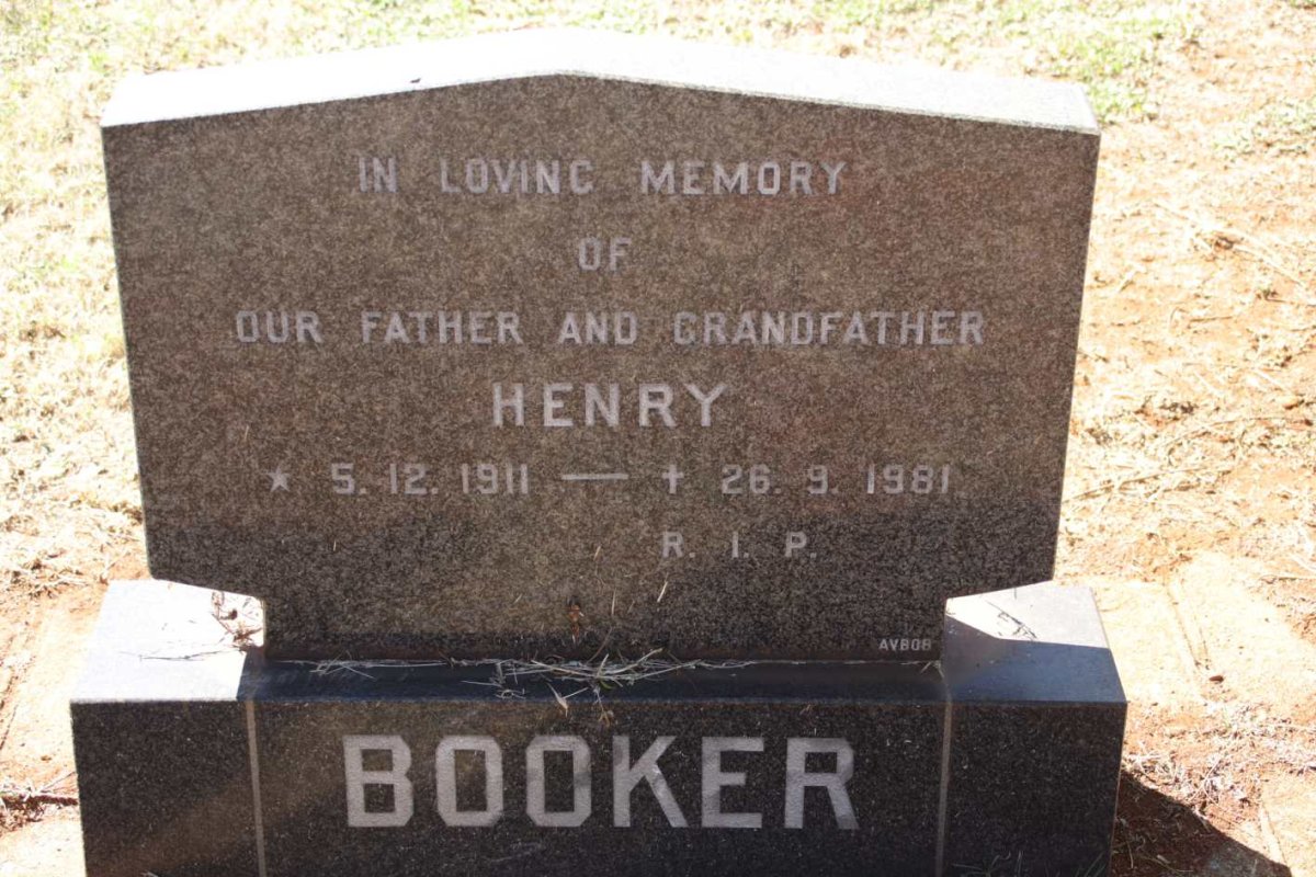 BOOKER Henry 1911-1981