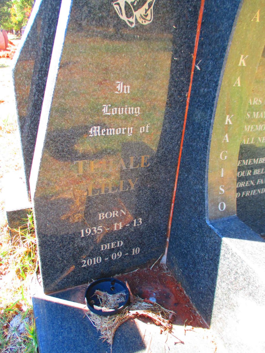 BOKAO Tlhale Lilly, GADINA 1935-2010
