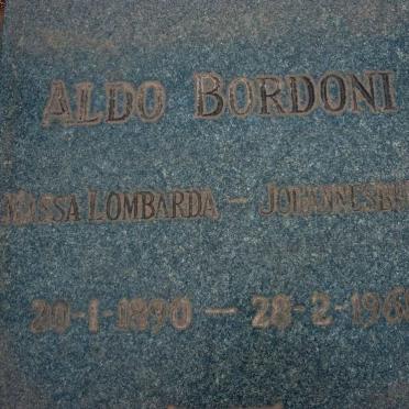 BORDONI Aldo 1890-1961