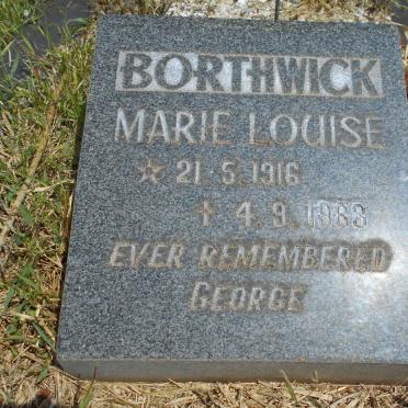 BORTHWICK John 1910-1970 &amp; Marie Louise 1916-1983
