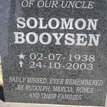 BOOYSEN Solomon 1938-2003