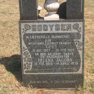 BOOYSEN Gert 1907-1967 &amp; Helena Jacoba 1905-1979