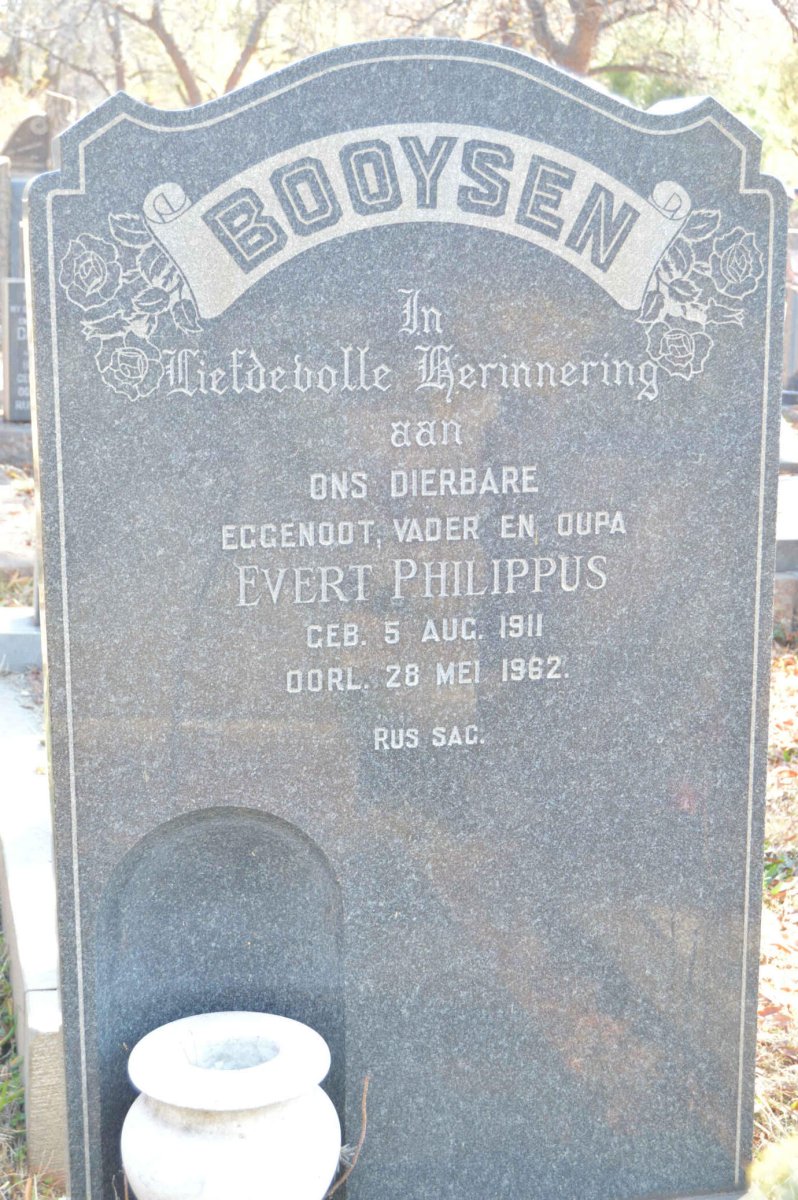 BOOYSEN Evert Philippus 1911-1962