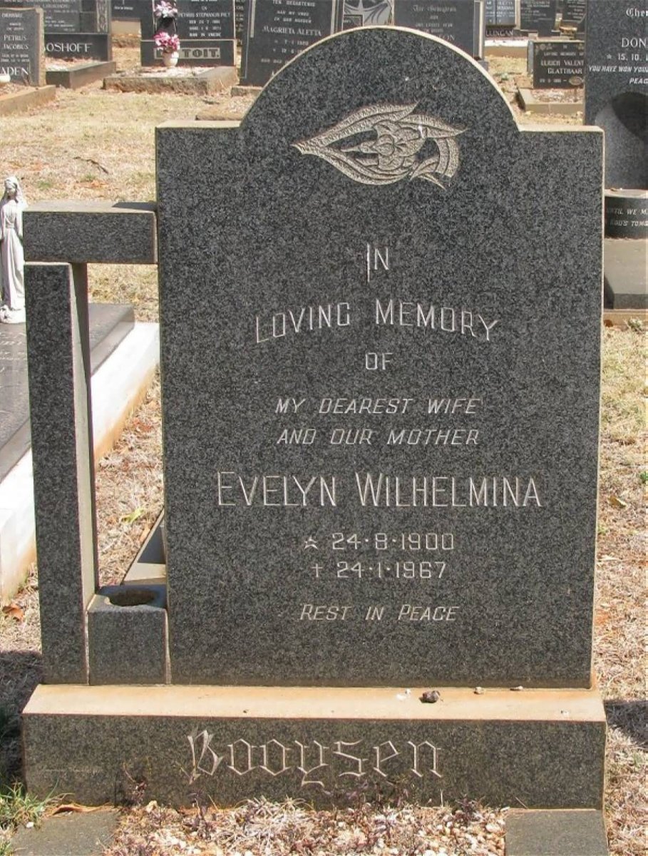 BOOYSEN Evelyn Wilhelmina 1900-1967