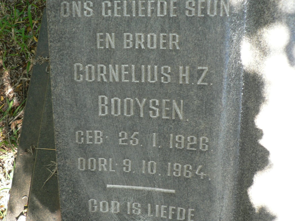 BOOYSEN Cornelius H.Z. 1926-1964