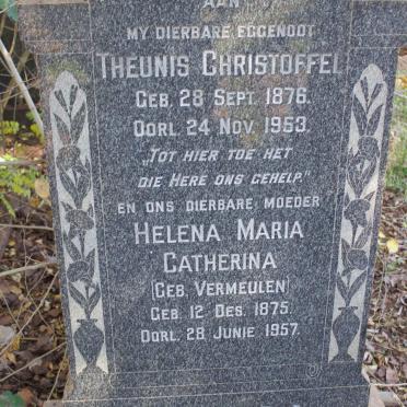 BOTHA Theunis Christoffel 1876-1953 &amp; Helena Maria Catherina VERMEULEN 1875-1957