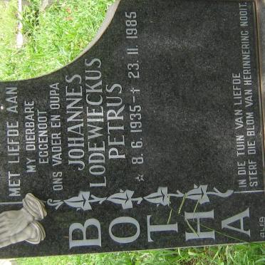 BOTHA Johannes Lodewieckus Petrus 1935-1985