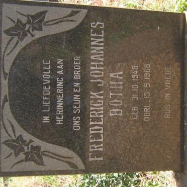 BOTHA Frederick Johannes 1948-1968