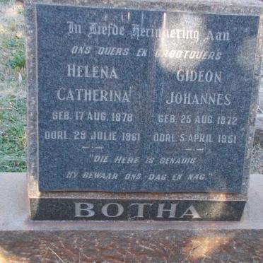 BOTHA Gideon Johannes 1872-1951 &amp; Helena Catherina 1878-1961