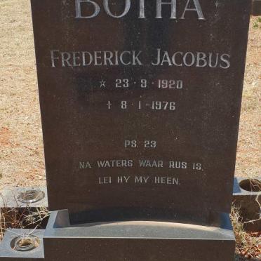 BOTHA Frederick Jacobus 1920-1976