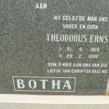BOTHA Theodorus Ernst 1919-1990