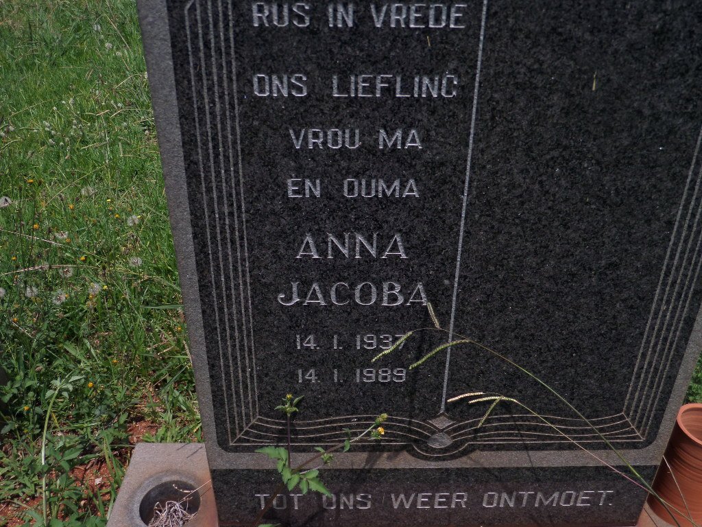 BOTHA Anna Jacoba 1937-1989