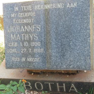BOTHA Johannes Mathys 1930-1968