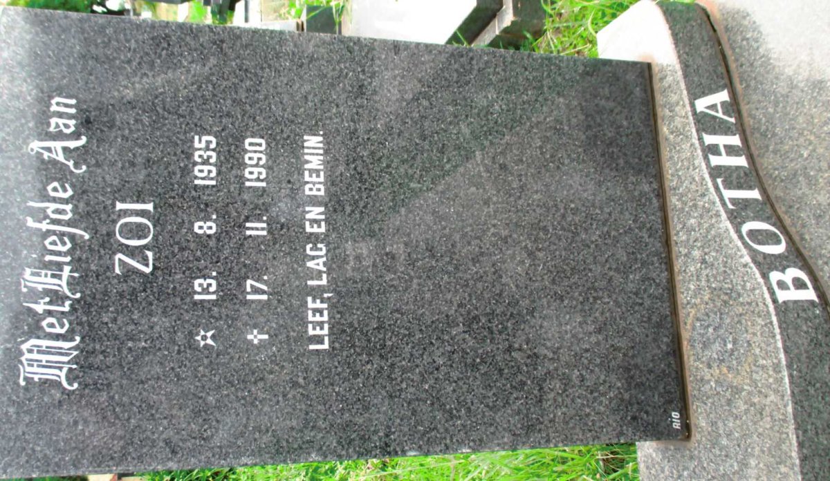 BOTHA Zoi 1935-1990