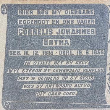 BOTHA Cornelis Johannes 1915-1956