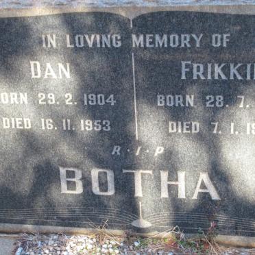 BOTHA Dan 1904-1953 :: BOTHA Frikkie 1942-1964